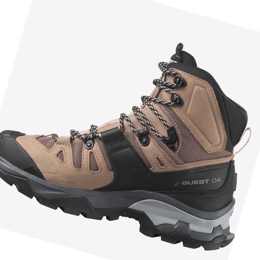 Salomon WoQUEST 4 GORE-TEX Kadın Yürüyüş Ayakkabısı Kahverengi | TR 2782BEX